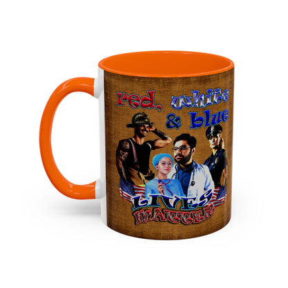 rw&b lives matter - Accent Mug (brown papyrus)