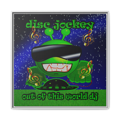 disc jockey - framed canvas art ('snoops' background)