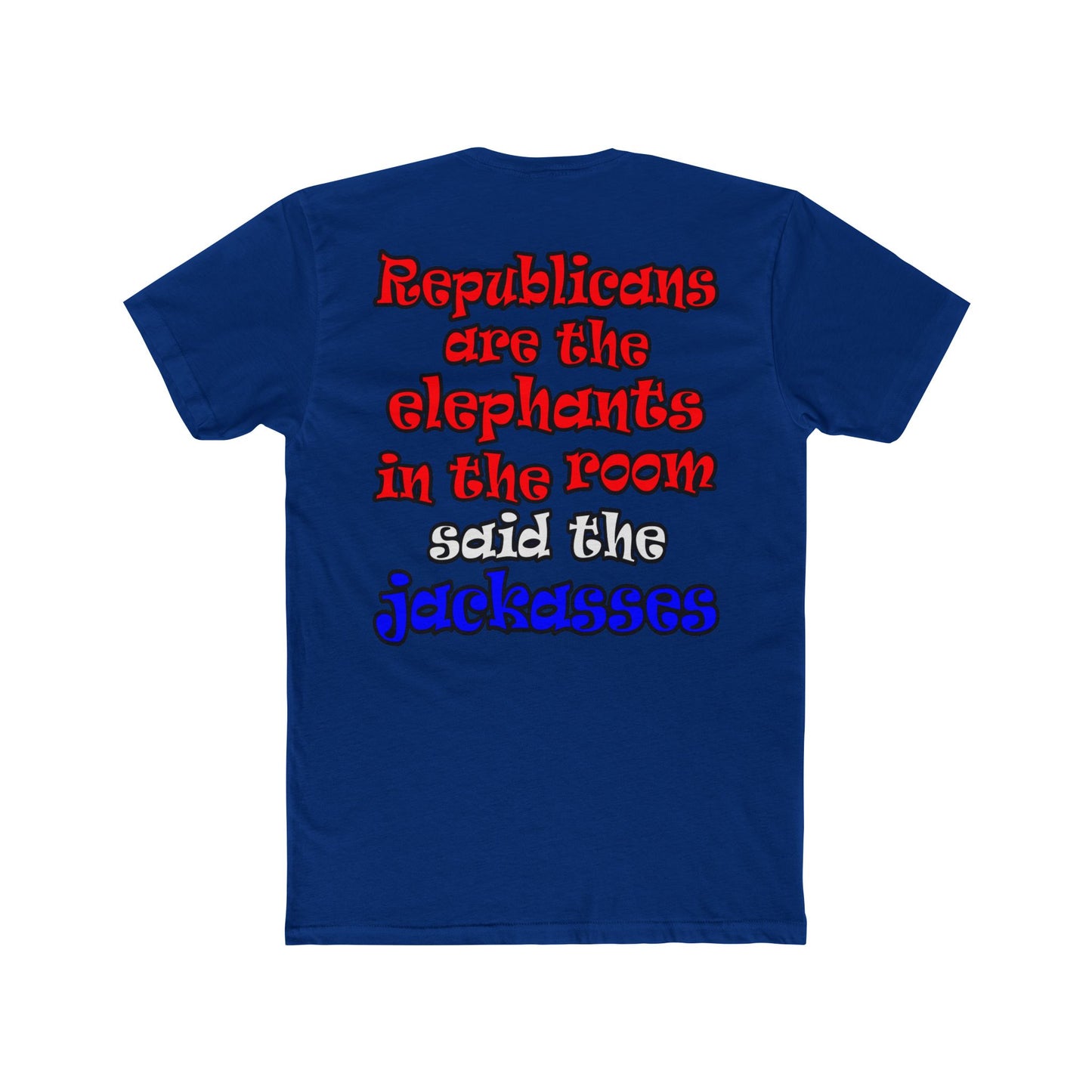 donkeys and elephants - Men's Cotton Crew Tee