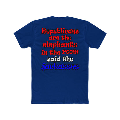 donkeys and elephants - Men's Cotton Crew Tee