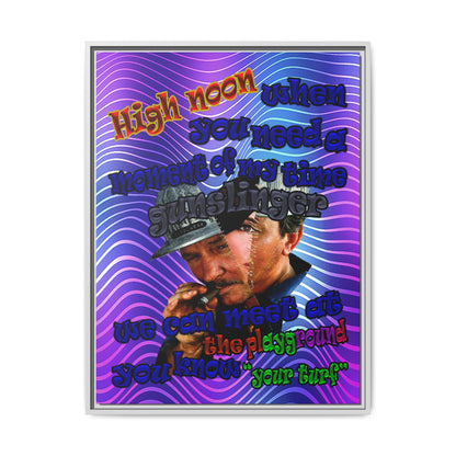 high noon - framed canvas art (purple wave)