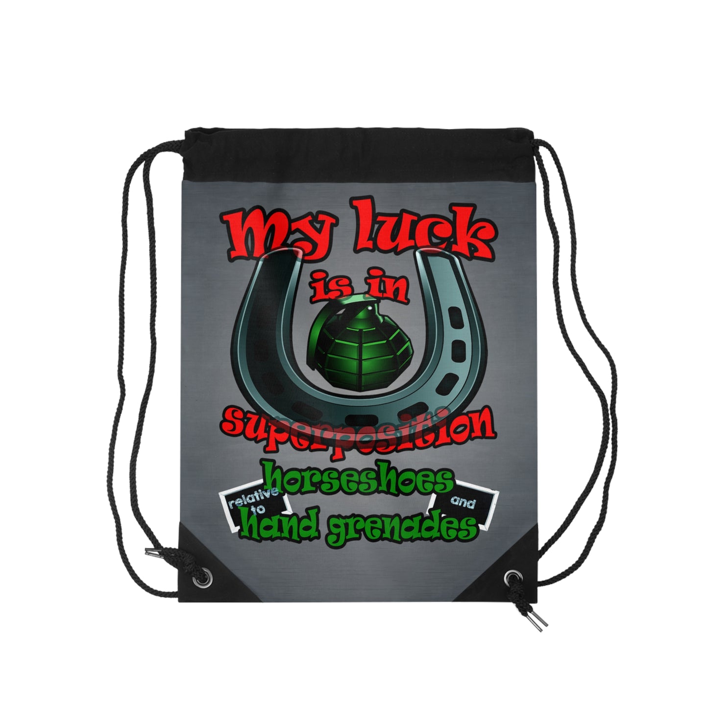 my luck - Drawstring Bag (grey-light grey)