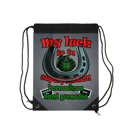 my luck - Drawstring Bag (grey-light grey)