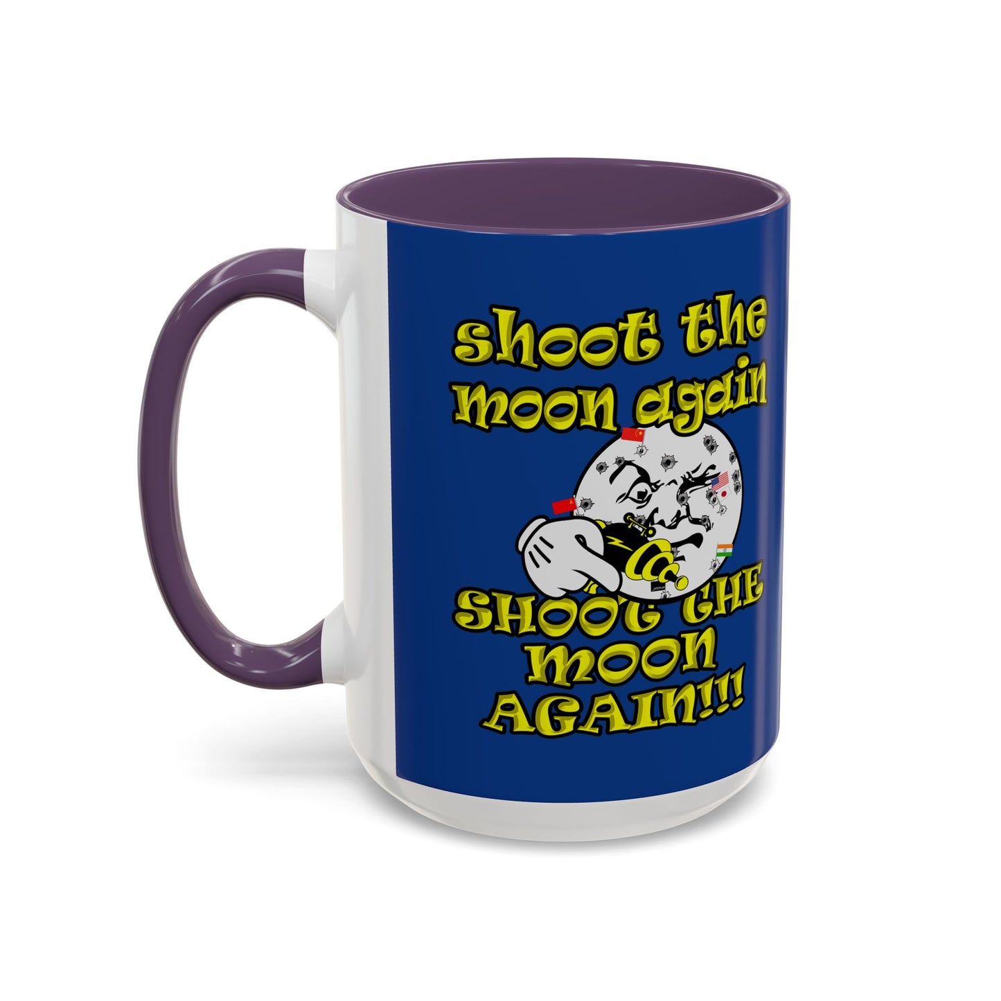 shoot the moon again - Accent Mug (dark blue)