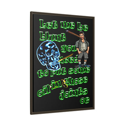 og - framed canvas art (black)