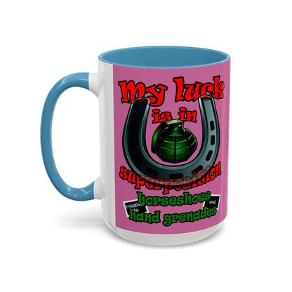 my luck - Accent Mug (light pink)