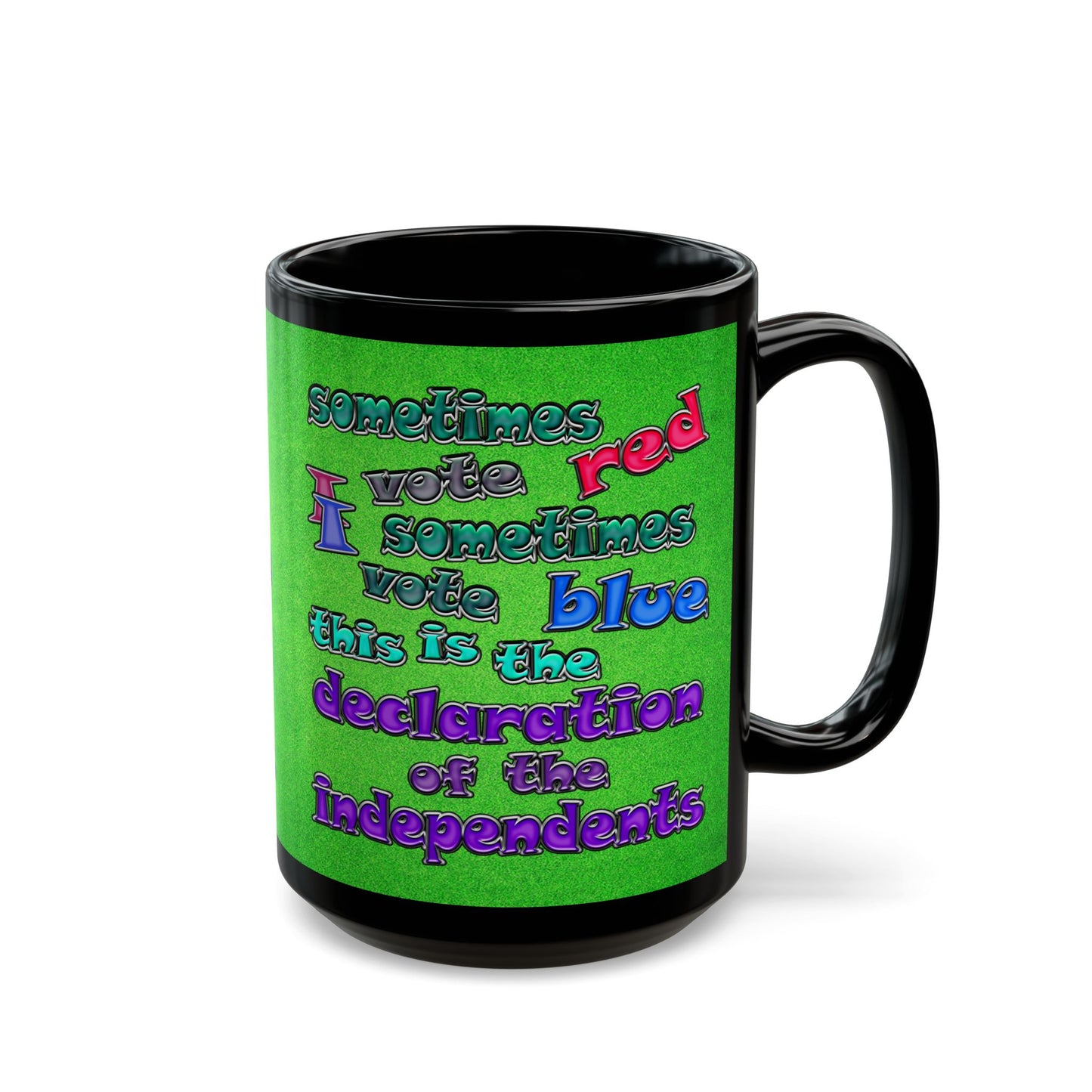 declaration of the independents - Black Mug (green turf)
