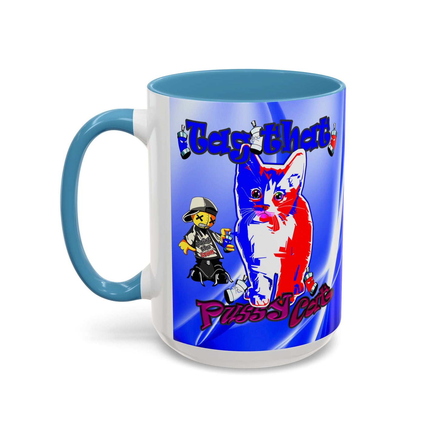 tag that - Accent Mug (blue-white wave)
