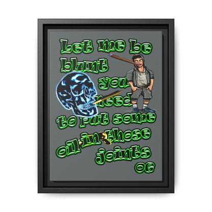 og - framed canvas art (dark grey)