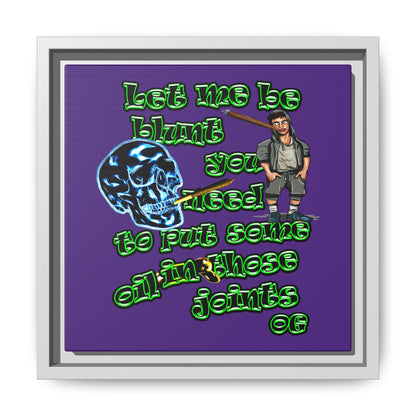 og - framed canvas art (purple)