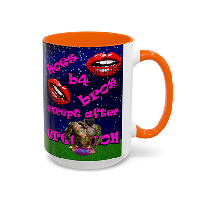 hoes b4 bros - Accent Mug ('snoops' background)