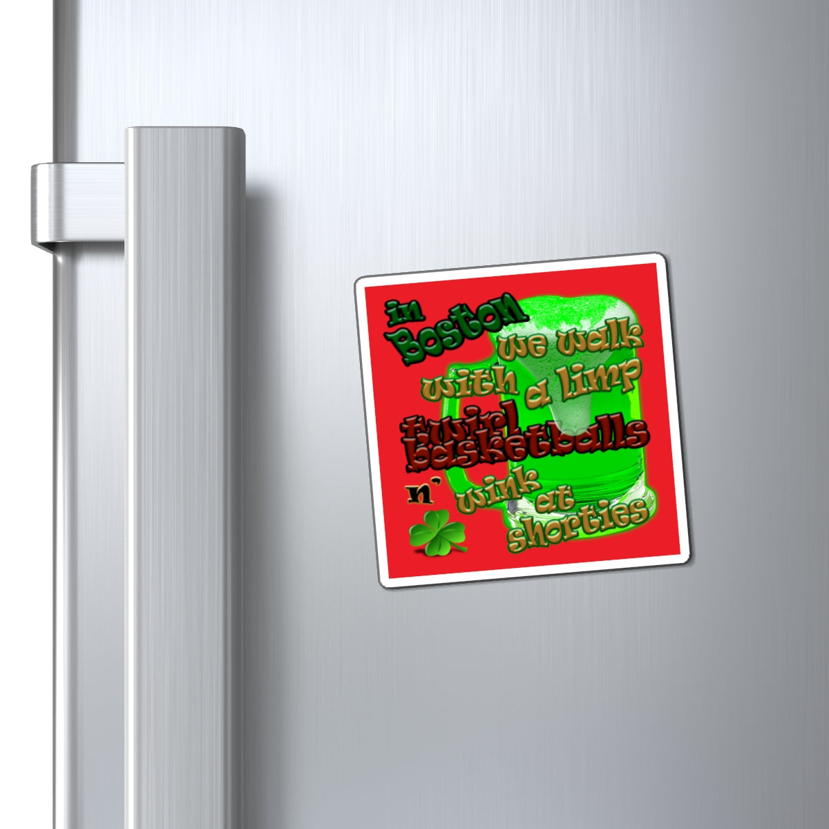 celtics logo - Magnets - (red)