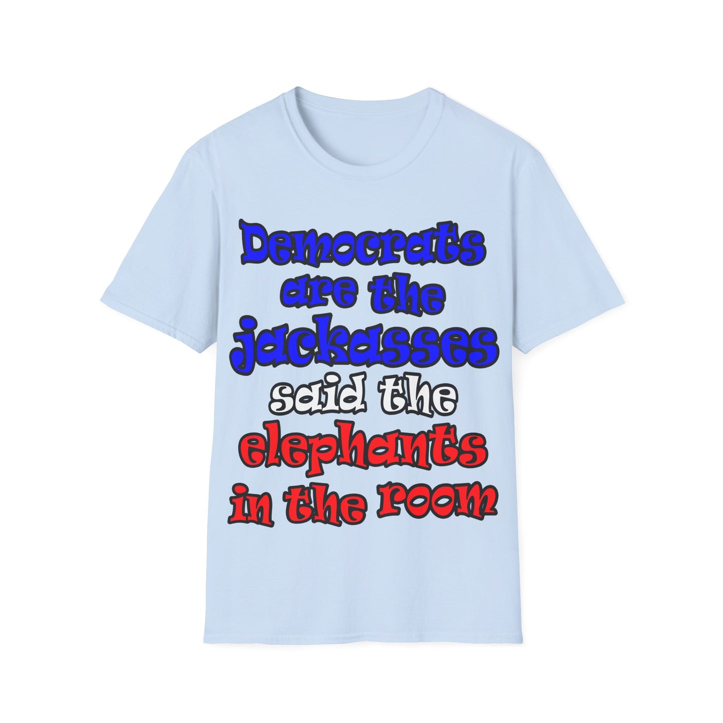 donkeys and elephants - Unisex Softstyle T-Shirt