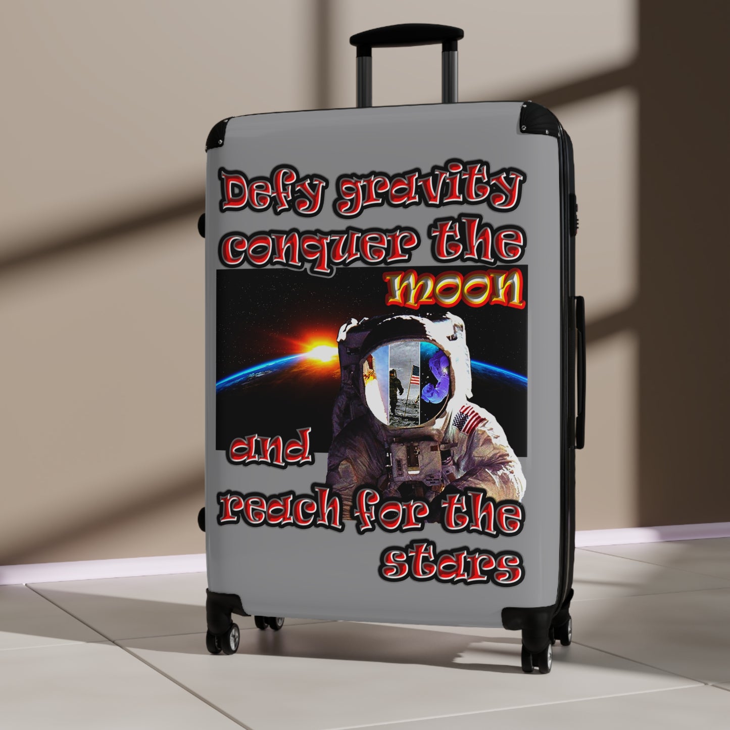 defy conquer reach - Suitcase (grey)