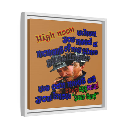 high noon - framed canvas art (light brown)