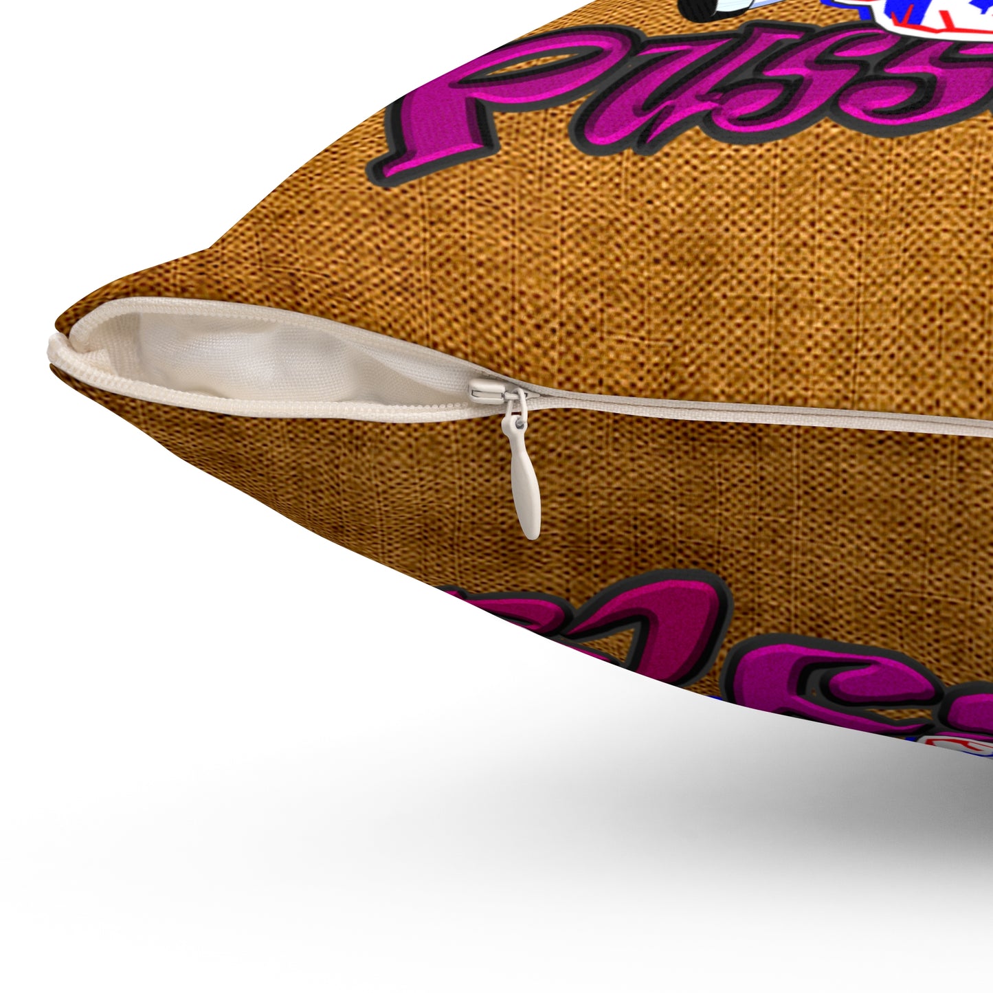 tag that - Spun Polyester Square Pillow - (dichromatic brown papyrus)