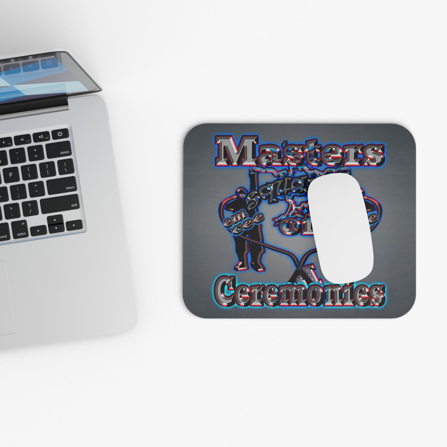 em cee squared - Mouse Pad (Rectangle) (grey-light grey)