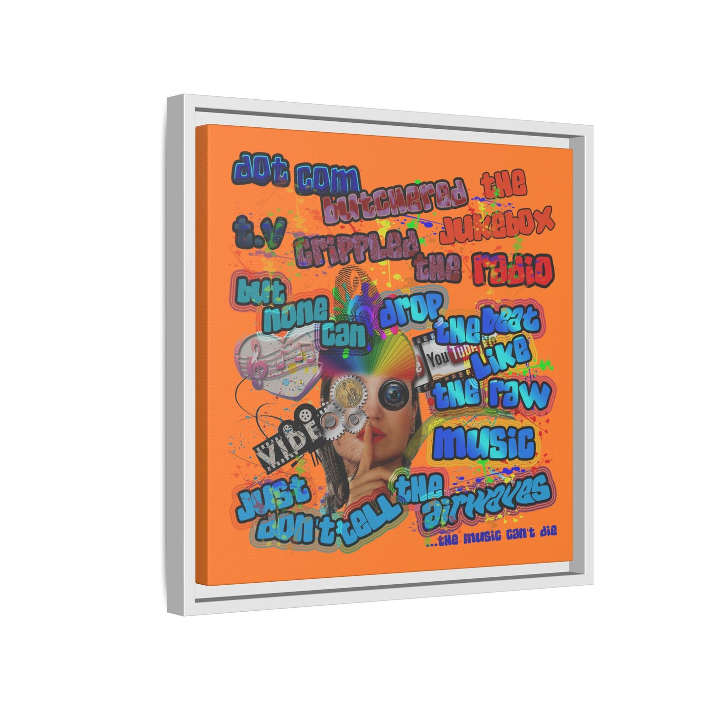 drop the beat - framed canvas art (crusta)