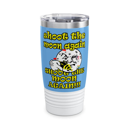 shoot the moon again - Ringneck Tumbler, 20oz (light blue)