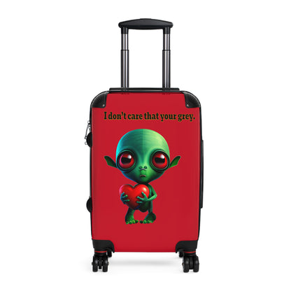 I don't care that your grey - Suitcase (dark red)