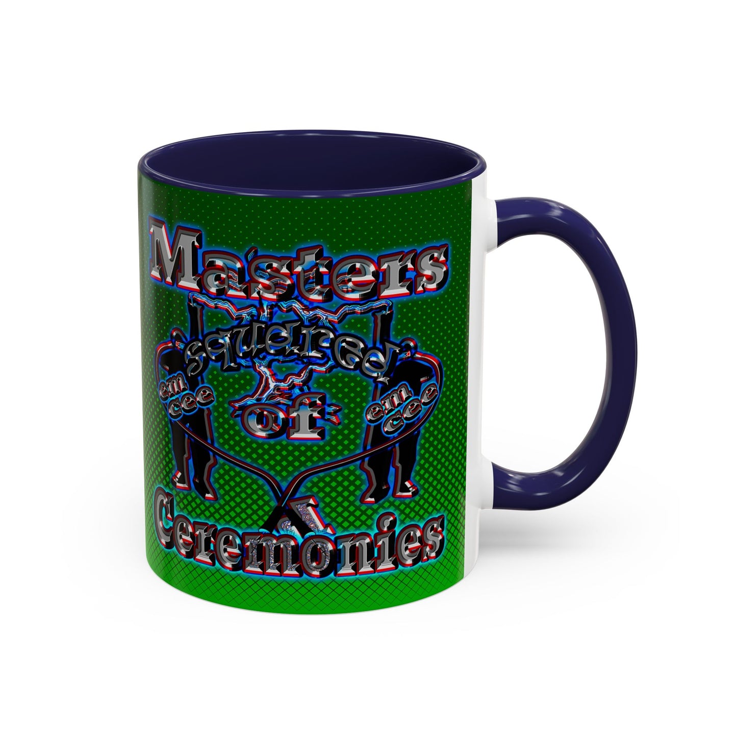 em cee squared - Accent Mug (logo green)