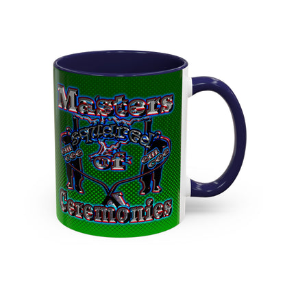 em cee squared - Accent Mug (logo green)