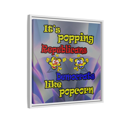 popping like popcorn - framed canvas art (grey-pink wave)