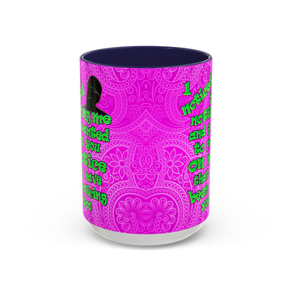 noticed you noticing - Accent Mug (pink swirl)
