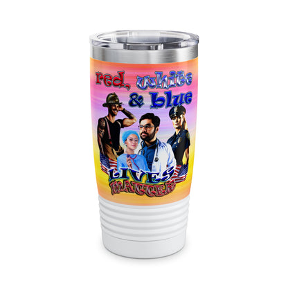 rw&b lives matter - Ringneck Tumbler, 20oz (color blur)