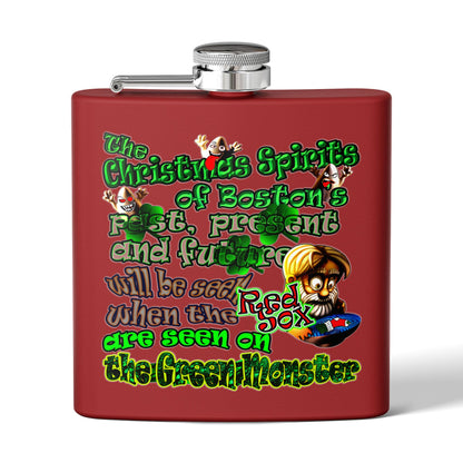 christmas spirits of boston - Stainless Steel Flask