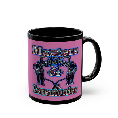em cee squared - Black Mug (light pink)