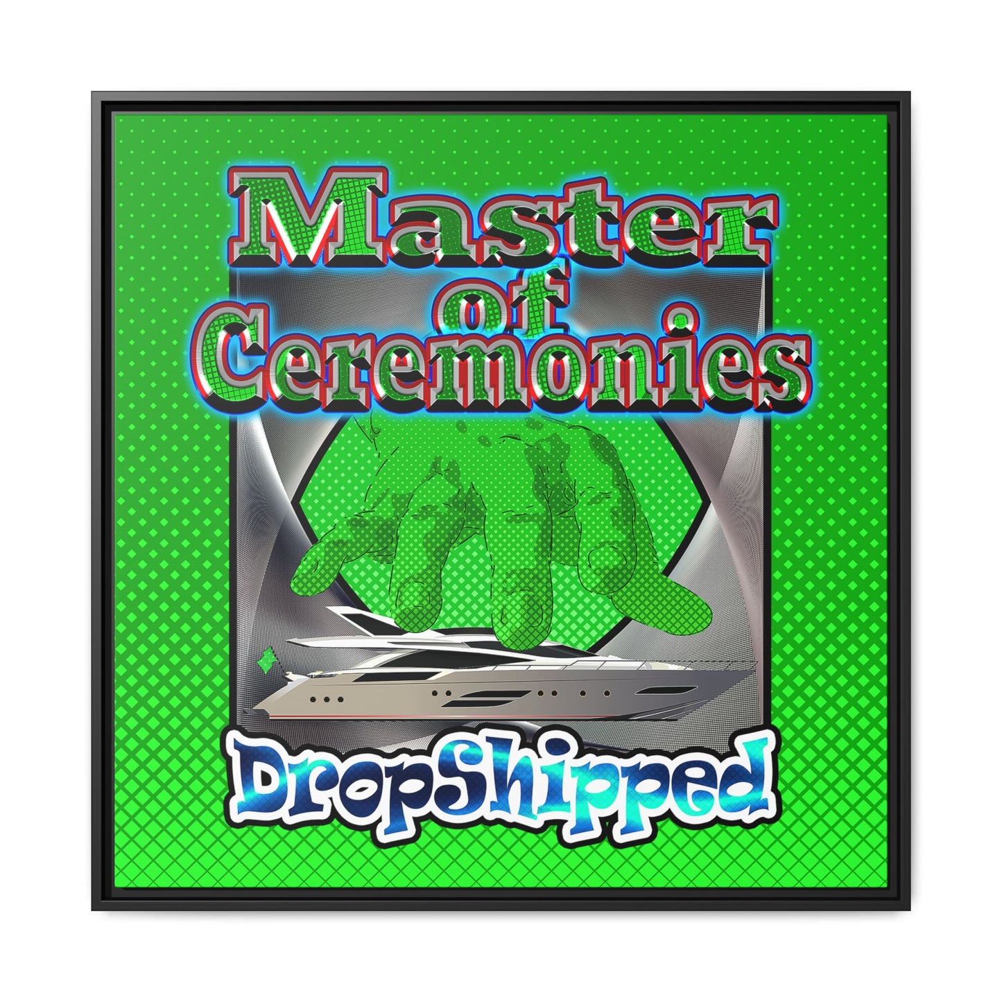 logo - framed canvas art (logo green)