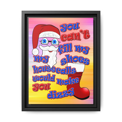 santa's shoes - framed canvas art (color blur)