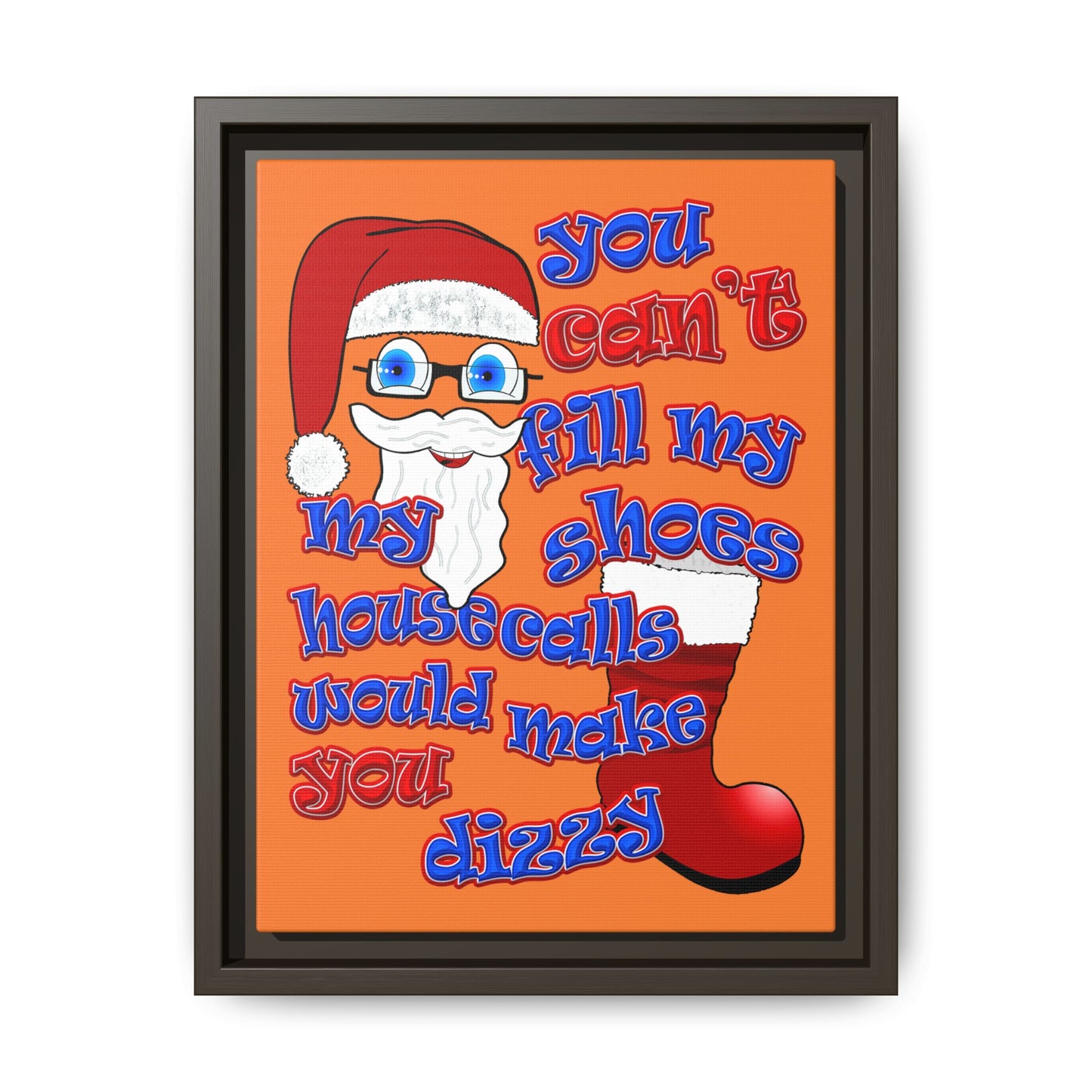 santa's shoes - framed canvas art (crusta)