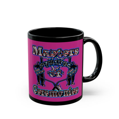 em cee squared - Black Mug (pink)
