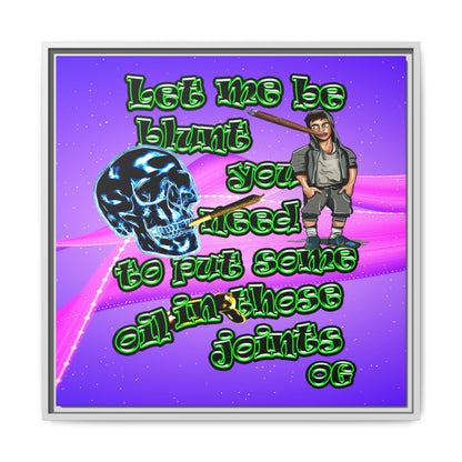 og - framed canvas art (purple-pink wave)