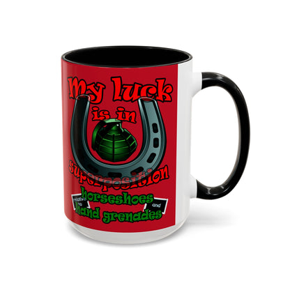 my luck - Accent Mug (dark red)