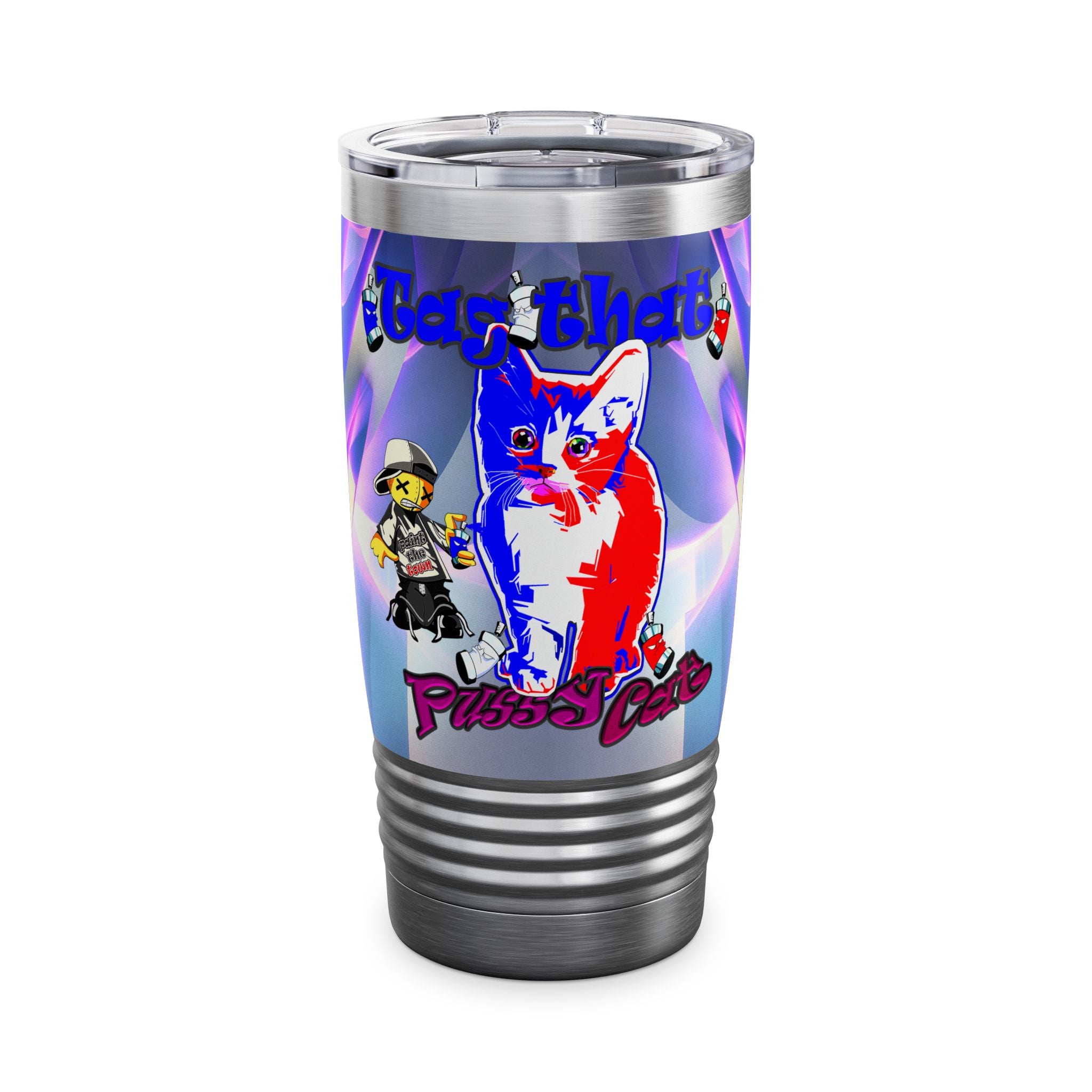 tag that - Ringneck Tumbler, 20oz (grey-pink wave)