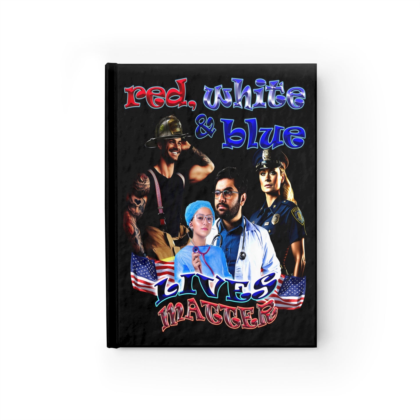 rw&b lives matter - journal-lined (black)
