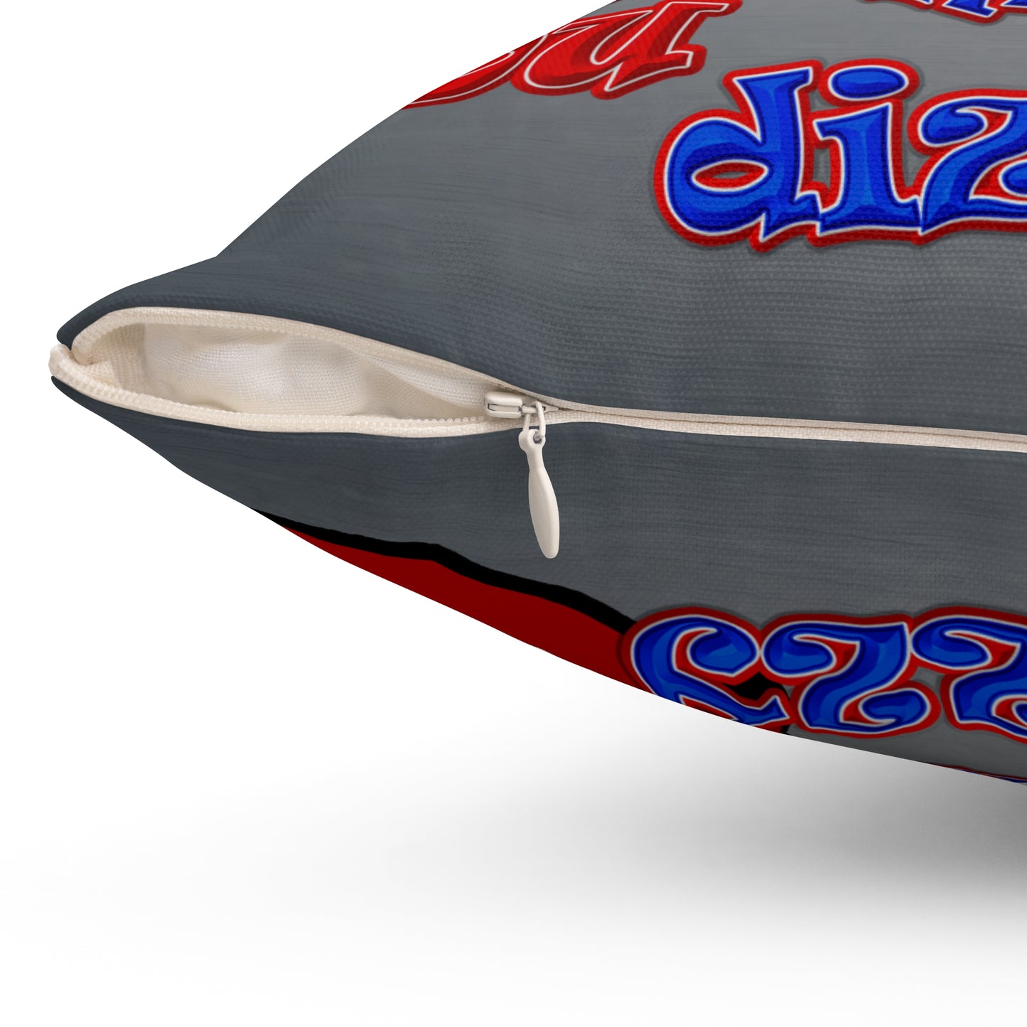 santa's shoes - Spun Polyester Square Pillow - (grey-light grey)