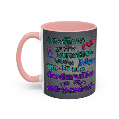 declaration of the independents - Accent Mug (grey-light grey)