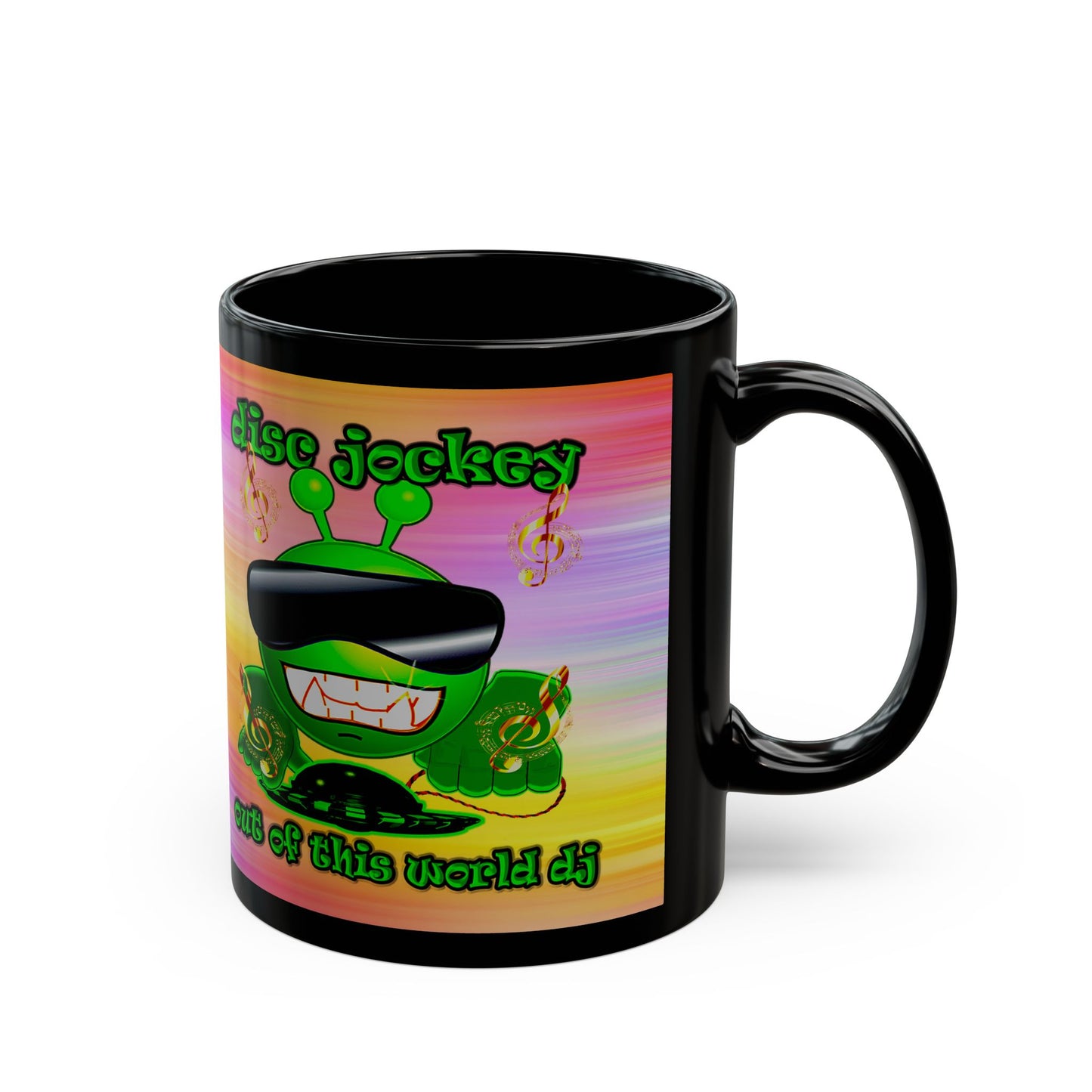 disc jockey - Black Mug (color blur)