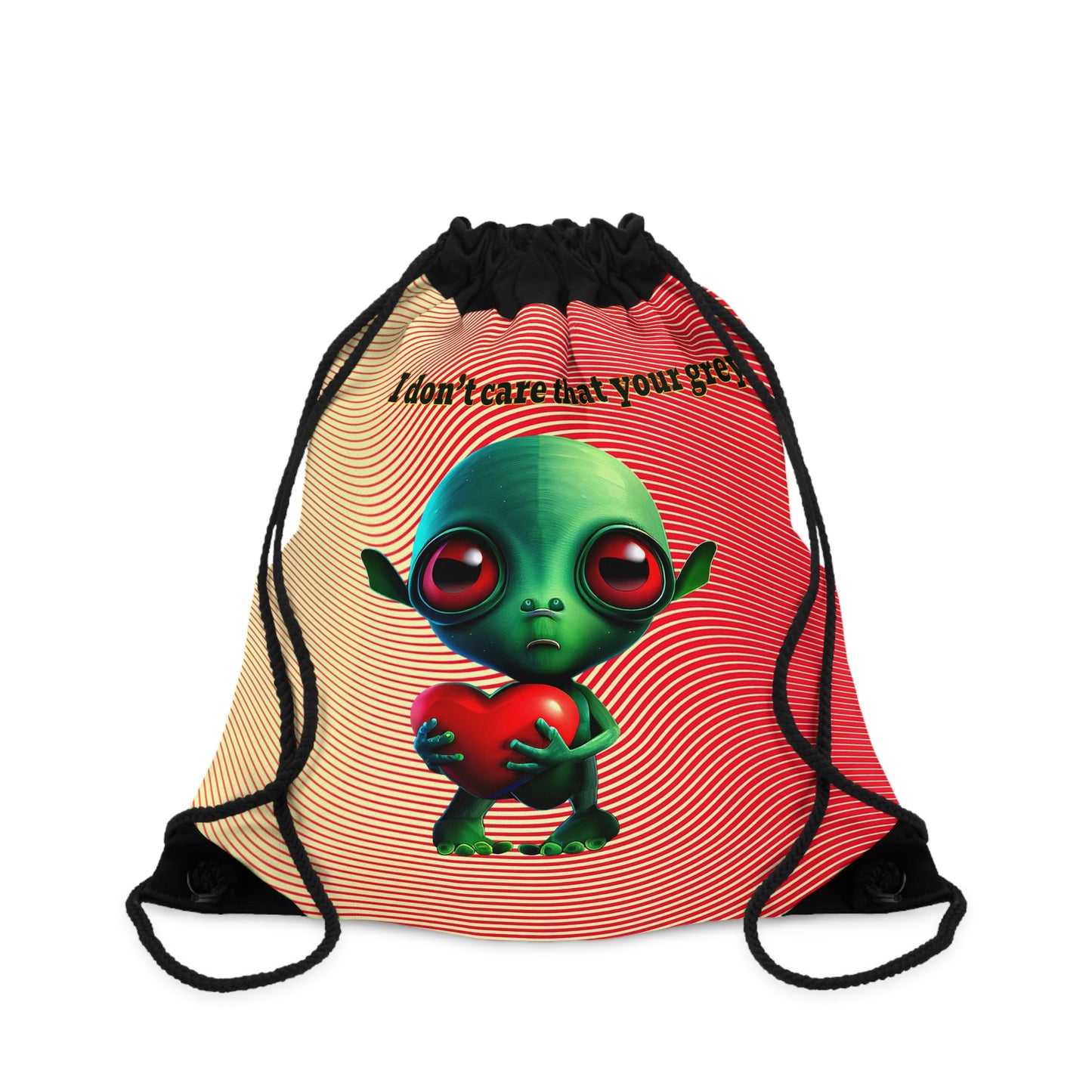I don't care that your grey - Drawstring Bag (yellow-orange wave)