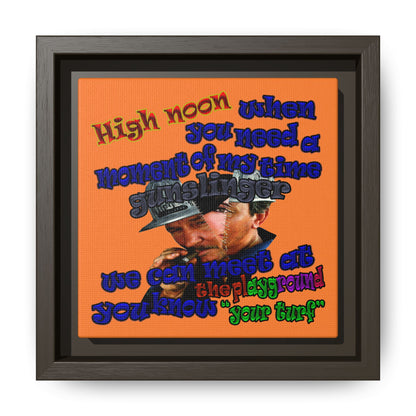 high noon - framed canvas art (crusta)