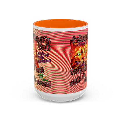 schrodinger's cat - Accent Mug (yellow-orange wave)