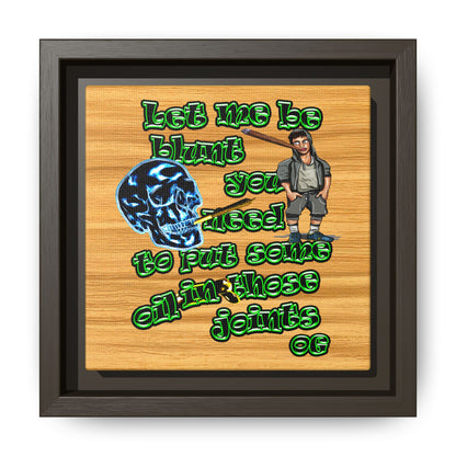 og - framed canvas art (butterscotch wood finish)