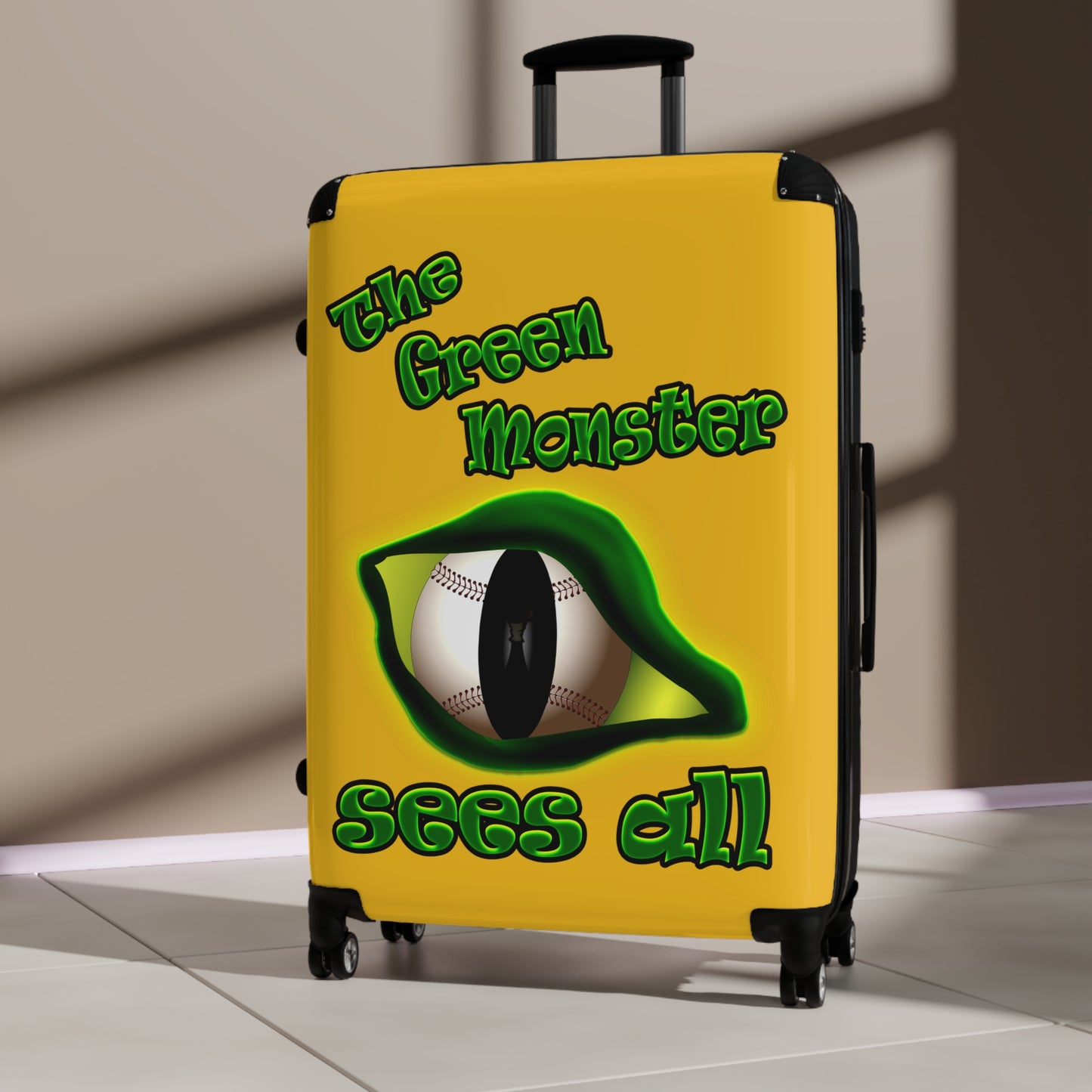 green monster - Suitcase (yellow)