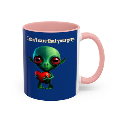 I don't care that your grey - Accent Mug (dark blue)
