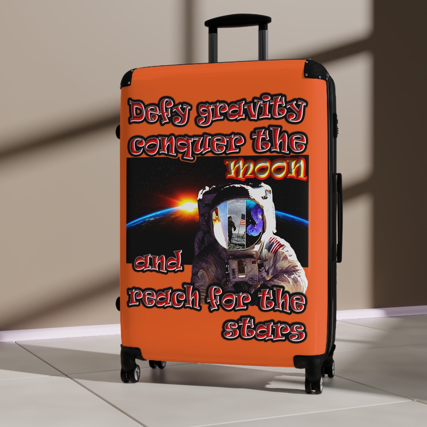 defy conquer reach - Suitcase (orange)