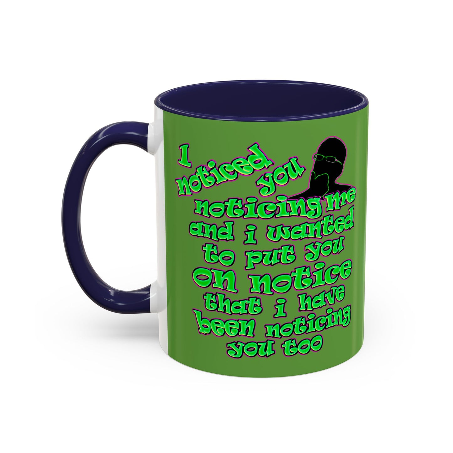noticed you noticing - Accent Mug (green)